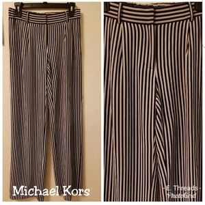 Michael Kors Pinstripe Navy and white Pants XS